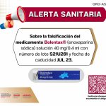 ALERTA SANITARIA (SOBRE LA FALSIFICACIÓN DEL MEDICAMENTO BOLENTAX)