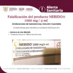 Alerta Sanitaria Actualización Falsificación del producto NEBIDO® 1000 mg / 4 ml (Undecanoato de testosterona), Solución inyectable