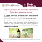 Alerta Sanitaria Sobre la Comercialización del producto denominado Árbol Syen y energía natural