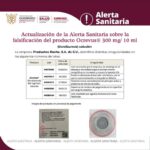 Alerta Sanitaria sobre la falsificación del producto Ocrevus® 300 mg/ 10 ml (Ocrelizumab) solución .