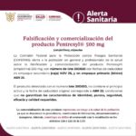 Alerta Sanitaria por la falsificación y comercialización del producto Pentrexyl® (ampicilina) 500 mg