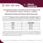 Alerta Sanitaria Sobre la Falsificación del Producto Sal de Uvas Picot® 2.485 g / 0.2165 g / 1.9485 g